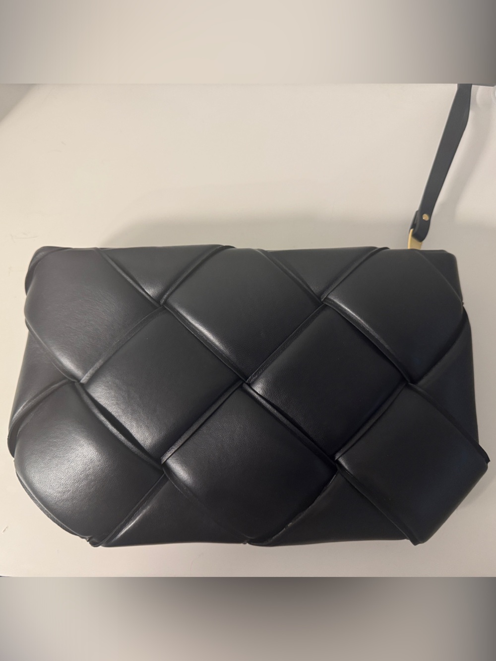 Bottega Veneta Black Quilted Leather Clutch